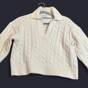 ARITZIA Merino wool relaxed polo sweater